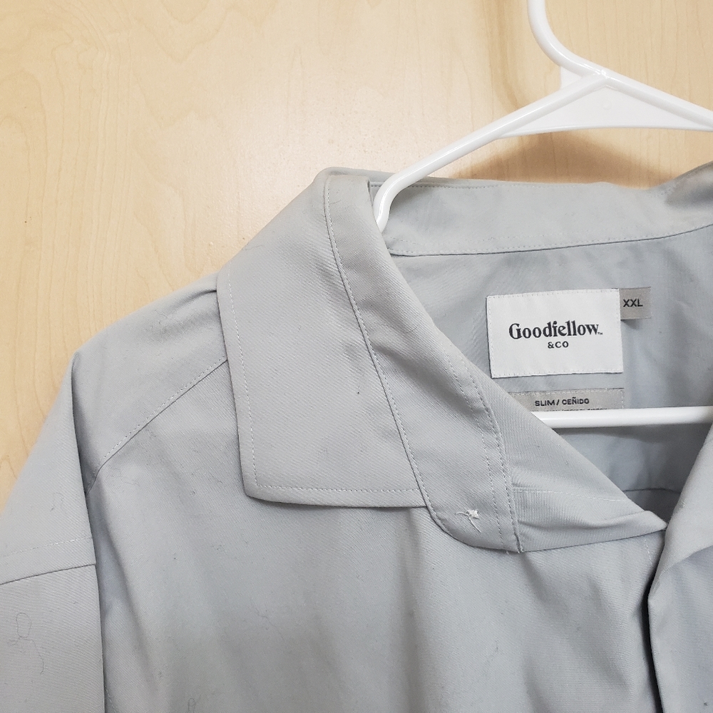 Goodfellow Gray No-Iron Button Down Shirt